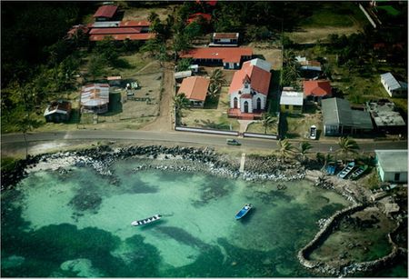 Khung cảnh từ trên cao của Corn Island nằm cách Little Corn Island chừng 10 dặm.
