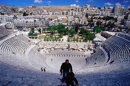 Quảng trường của người La Mã cổ đại tại Amman.