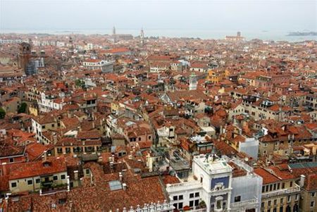 Toàn cảnh thành phố Venice xinh đẹp nhìn từ đỉnh tháp Campanile