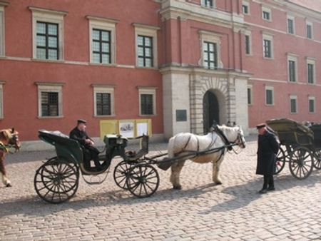 Tại phố cổ ở thành phố Warsaw (thủ đô Ba Lan)