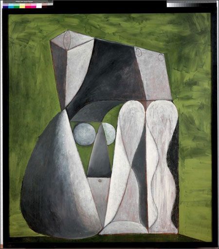 Bức Nu assis sur fond vert (1946)  - Bảo tàng Musee Picasso, Antibes